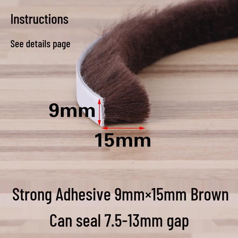 Dinggu Self-Adhesive Weatherstrip: 5m/10m Sliding Door and Window Seal, Dustproof, Anti-Collision, Mosquito Proof.