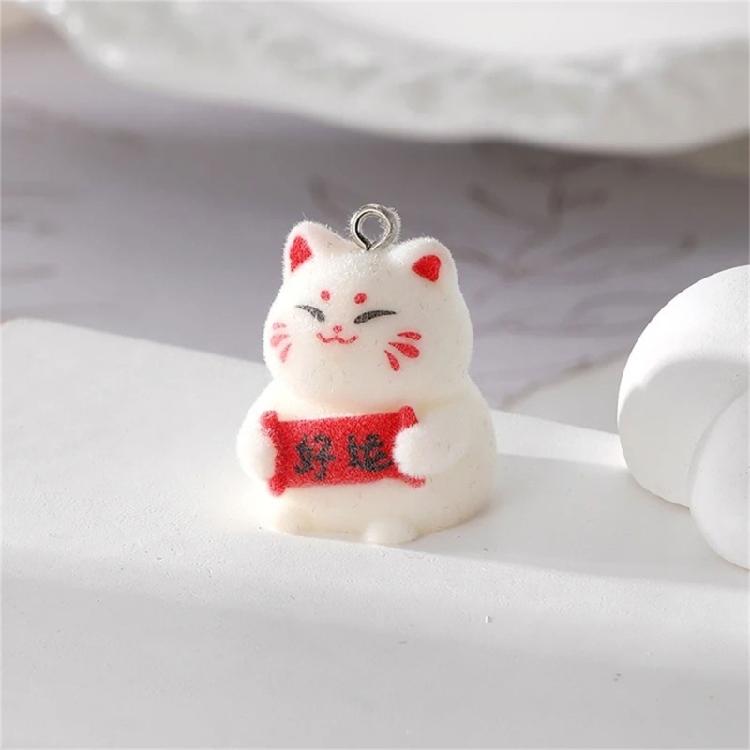 Soft Touch Plush Cat Keychain Handmade Cat Charm Pendant Bringing Fun and Good Fortune Suitable for Daily Party Use