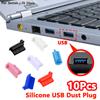 10pcs/Set 5g  USB Soft Silicone Anti Dust Plug Cover For Interface Universal Dustproof Protector Tablet PC Notebook Laptop