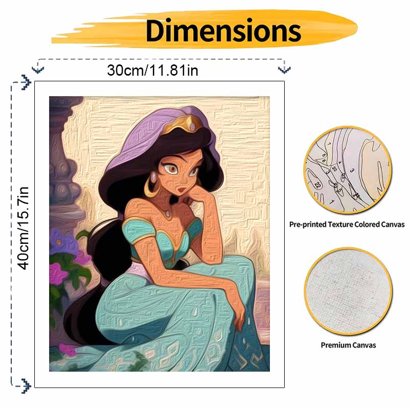 Disney Jasmine Oil Painting Painting Art Set Handmade Diy Gift Home Decoration