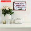 Mfoever  pc Vintage Candy Cane Factory Metal Tin Sign  Waterproof and Dustproof Iron Wall Art Engraved Christmas Theme Hanging Decor for Home Bar Cafe