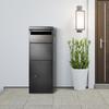 Cutii de Livrare Pachete pentru Exterior 35.3cm x 29.5cm x 106.7cm, Cutie de Livrare din Oțel Galvanizat pentru Pachete cu Lacăt Codat, Deflector Antifurt, Rezistent la Apă IPX3