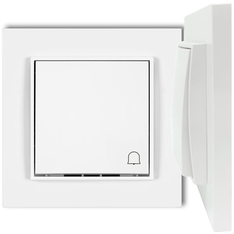 Bell Switch with Frame Karlik Mini White