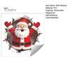 Durable Eco Friendly Wall Stickers 3D Break Santa Claus Toilet Lid Sticker, Winter Snow Scene Waterproof PVC Bathroom Decals Christmas Decal,