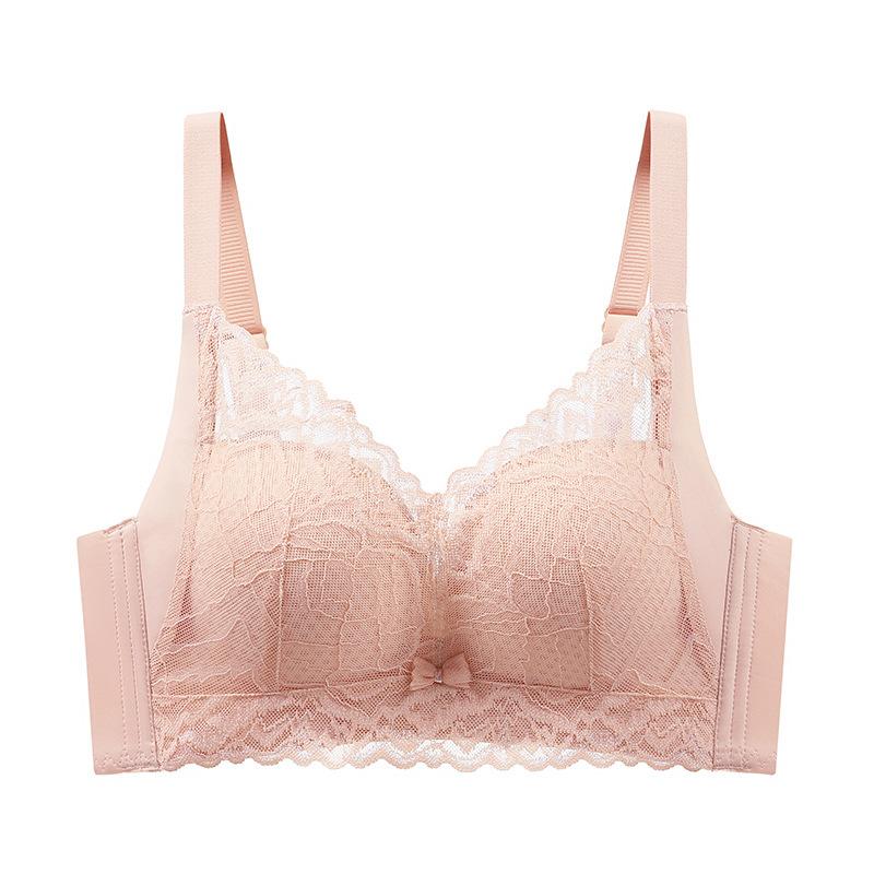 Women Green Lace Wireless Bra Comfortable Support Lingerie