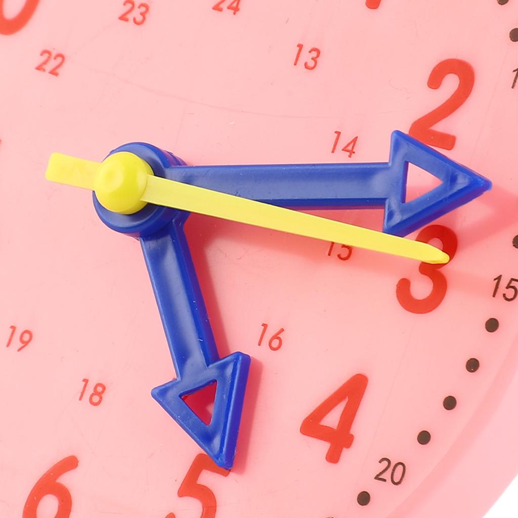 Clock Teaching Aid Learning Model Toy Students Kids Cognitive Time Tool 3 Pointer Linkage 24 Hour