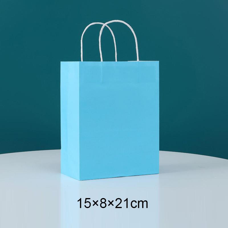 10/20/30/40/50pcs Candy Colorful Shopping Bags With Handle for Wedding Birthday Party Decoration Kraft Paper Bags Gifts Supplies