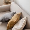 Cotton and Linen Solid Color Living Room Sofa Pillow, Japanese Simple Pillow Case, B&B Hotel Decoration Large Pillow