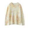 2026 Autumn/Winter Women's Printed Cashmere Wool Knitwear - Round Neck, Long Sleeve, Loose Fit Sweater Top