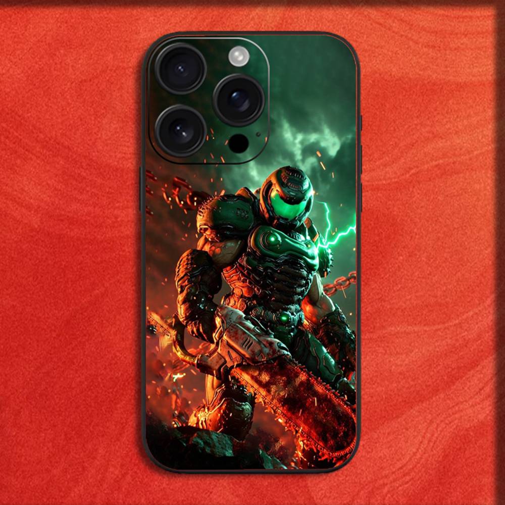 Etui na telefon Gra D-Doom Dark Ages Dla iPhone 16,15,14,13,12,11,Pro,XS,Max,XR,Plus,E,Mini Czarne Odporne na wstrząsy Pokrowiec