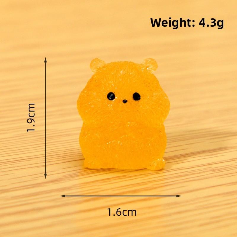 Micro Landscape Ornament Luminous Hamster For Modern Home Office Decoration