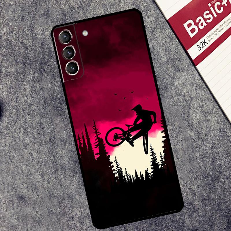 

MTB Mountain Bike Cycling Bicycle Case For Samsung Galaxy S24 S23 S22 S21 Ultra Plus Note 10 Note 20 S8 S9 S10 S20 FE Cover Galaxy S24