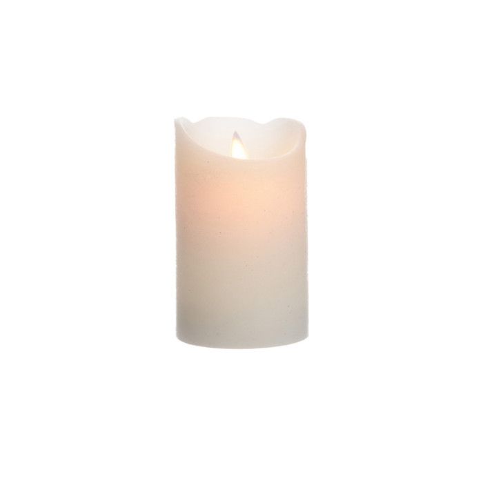 Bougie Led - GENERIQUE - Ø7,5x12,5cm - Couleur Blanche - Lumière Blanche Chaude - Minuterie 6h