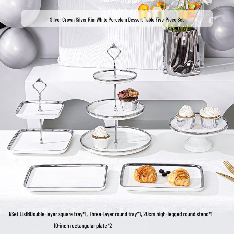 Nordic Ceramic Dessert Display Tray Set