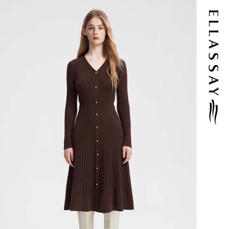 ELLASSAY Women's V-Neck Knit Dress
