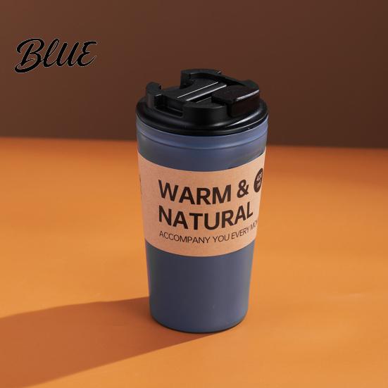 Water Bottle 420ml Coffee Mug Capacity Plastic Grade Large Cup Food Juice Anti-slip with Dust-proof