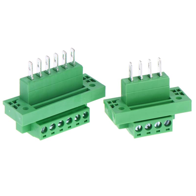 1Set 2Edgwb + 2Edgkm 5.08 Bulkhead Screw Terminal Block Wire Connectors 5.08Mm Pitch Male/Female Pluggable Terminal Plug Jacks