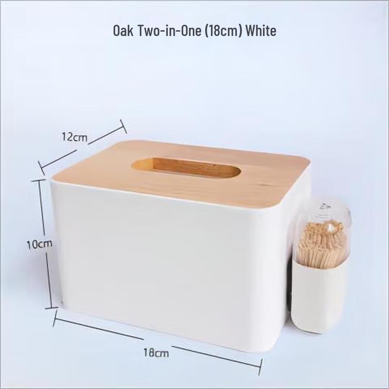 Multi-function Desktop Tissue Box with Toothpick Holder