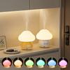 Cute Mushroom USB Humidifier, 7 Color Changing LED Night Light Mini Ultrasonic Mist Humidifier, Quiet Desktop Air Moisturizer for Bedroom Office
