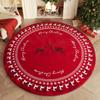 Luxury Faux Cashmere Round Carpet Christmas Atmosphere Floor Rug for Bedroom & Living Room Decor Thick Warm Indoor Floor Carpet