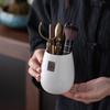 Suet Jade Porcelain Black Sandalwood Six Gentlemen Set Tea Accessories Tea Needle Tea Spoon Tea Clip Tea Pen Tea Needle Set of High-end Tools