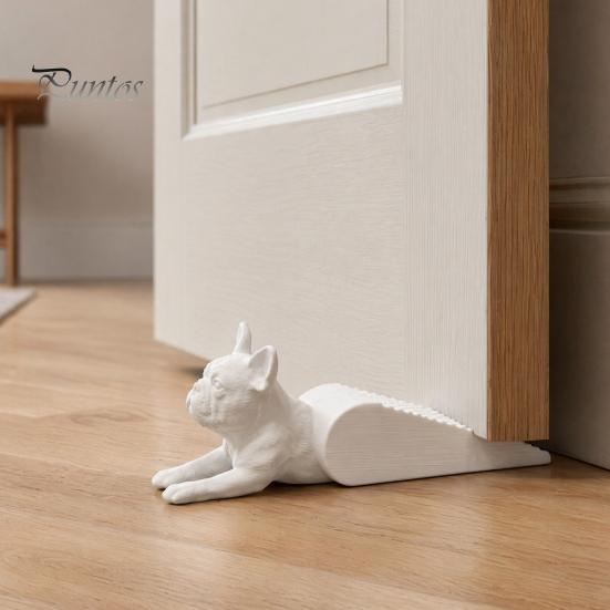 3D Printed Door Wedge French Bulldog Stopper Wedge, Dog Shape Doorstop, Windproof Anti-slip No Drilling Floor Doorstop for Home Office Bedroom