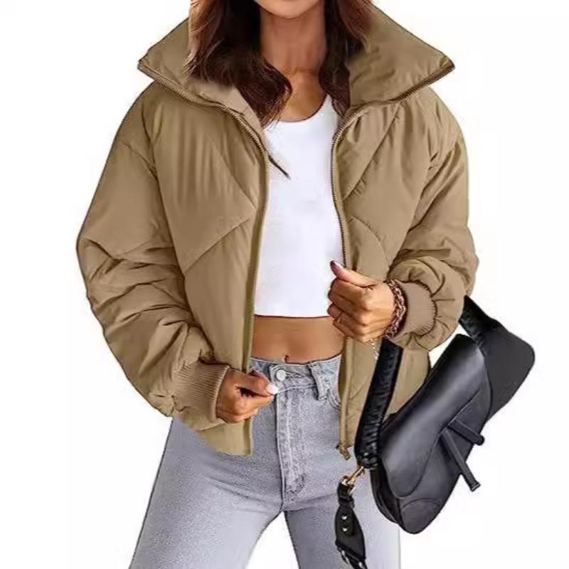 Women's Quilted Puffer Vest Sleeveless Lightweight Zip Up Jacket Winter Warm Coat Outerwear Short Puffer Jacket with High Collar