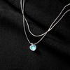Elevate your summer style with the "Moonlight Dazzle Heart Pendant Necklace" - a chic Qixi gift perfect for your girlfriend.