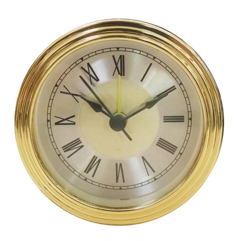 Eleganter 3-Zoll Snooze-Wecker-Einsatz mit arabischen oder römischen Ziffern Zifferblatt Runder Uhreneinsatz für Bastelprojekte