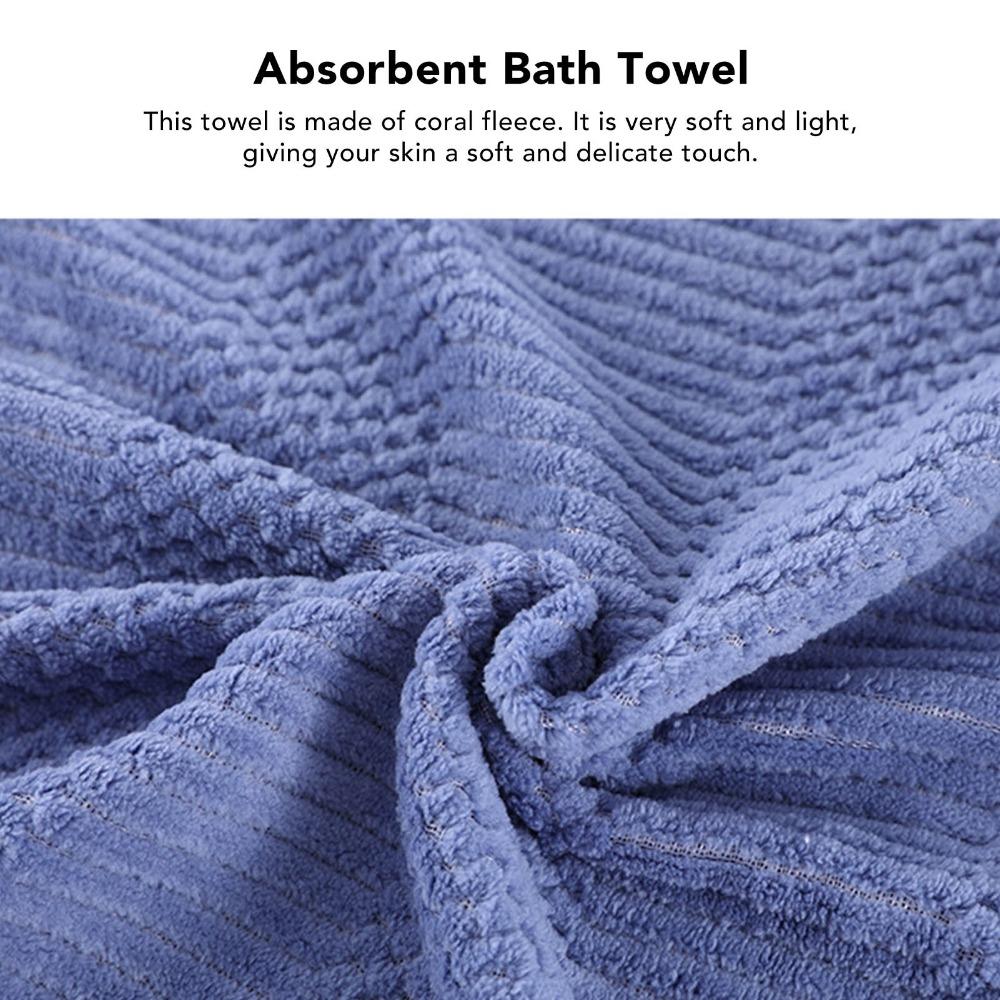 Polyester Shower Towel Set Coral Fleece Body Wrap Towel Durable Bath Towel Set Home Hotel Spa