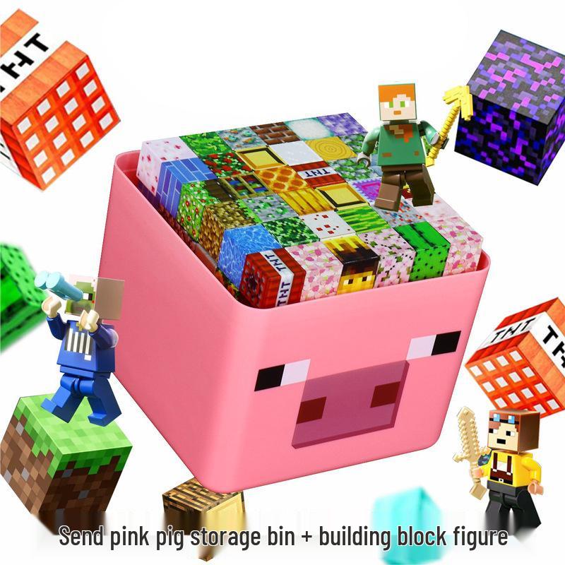 Magnetic Cube TNT Creeper Storage Box - Building Blocks & Desktop Organizer Toy