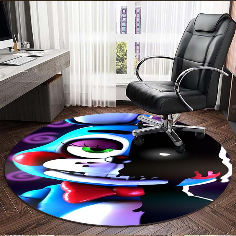Five Nights at Freddy's Print Round Rug, Washable Floor Carpet, For Entryway Dorm Laundry Room Office Study, Home Decor Birthday Christmas Gift