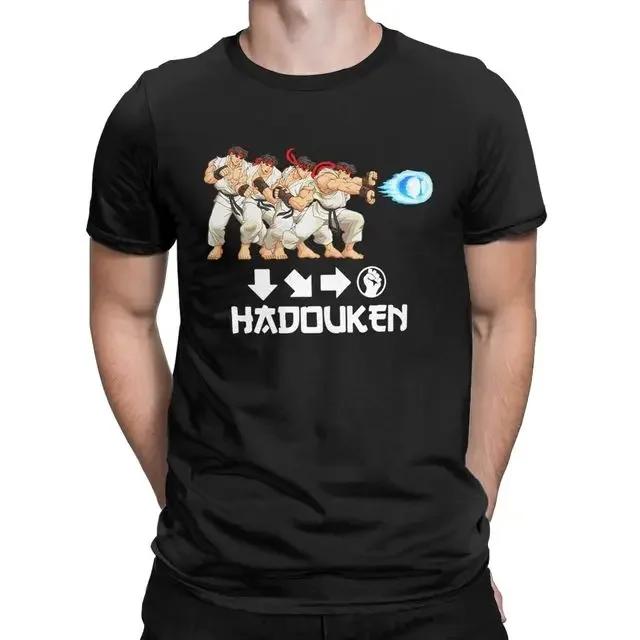 Street Fighhtter Sagat  Muay Thai Gaming Hadouken T Shirt for Men Casual Modal Tees Short Sleeve T Shirt Crewneck Tops