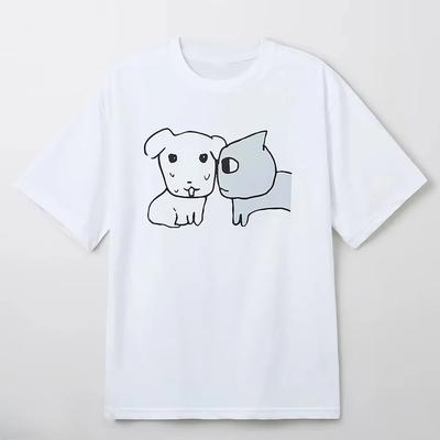 2025 Sommer Heiß Neu Ankommen Stil Lustige Cartoon Emoticons Druck T-Shirt Tops Männer Frauen Baumwolle Lässig Atmungsaktiv Mode Tops T-Shirts