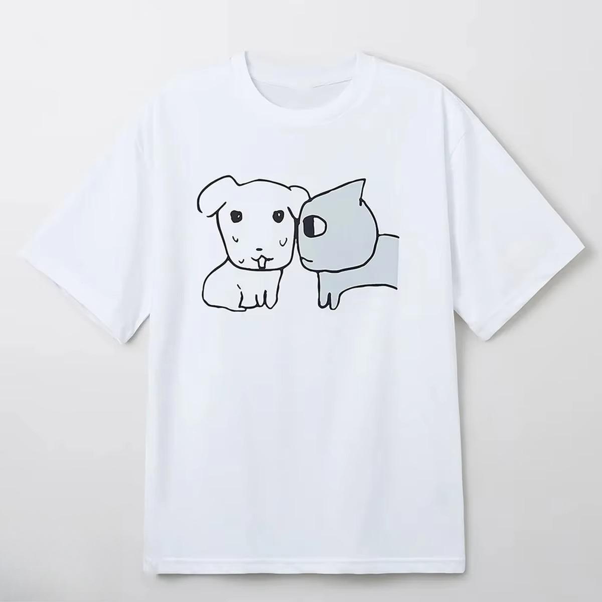 

2025 Summer Hot New Arrive Style Funny Cartoon Emoticons Print T-Shirt Tops Men Women Cotton Casual Breathable Fashion Tops Tees 4XL