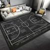 Basketball Court Motif Non-Slip Carpet for Boys Bedroom Living Room Sports Decor Welcome Mat Play Rug