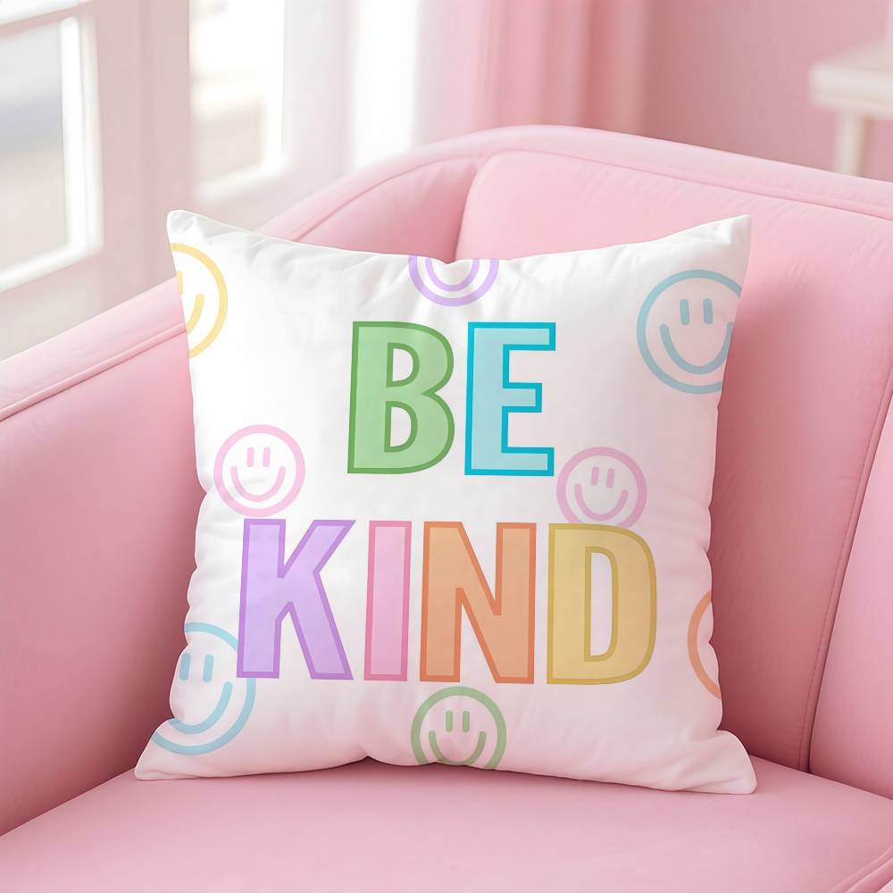 Cartoon Rainbow Sun Pillow Case Pattern Printed Pillowcase For Living Room Sofa Cushion Cover & Bedroom Decor
