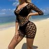 Sexy Cover Up Hollow Out Fishnet Dress Without Bikini Summer Holiday G008