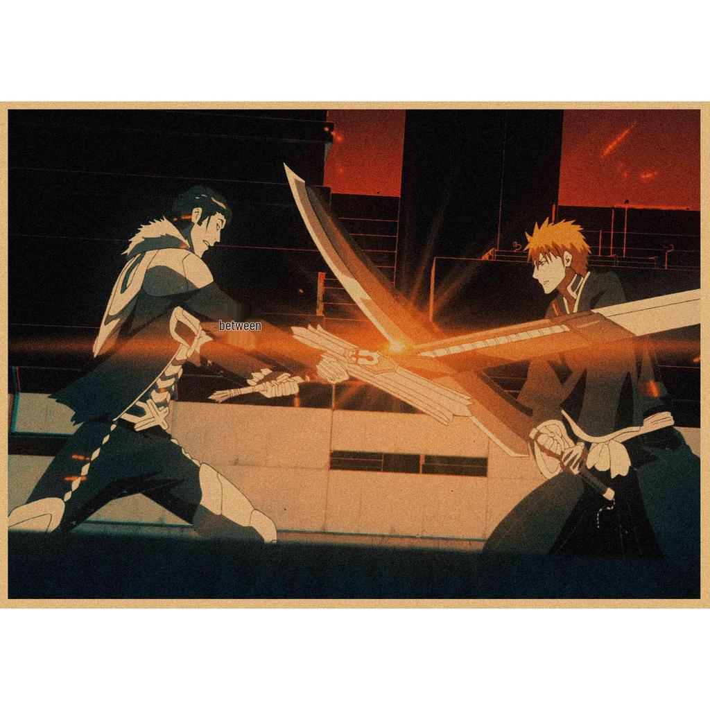Bleach Anime Retro Kraft Paper Poster Wall Decoration