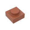 Brown Color Plate 1x1 3024 Building Block Part Brick for Kids Pixel Art Remix Painting QR Code Gift Children DIY Toys