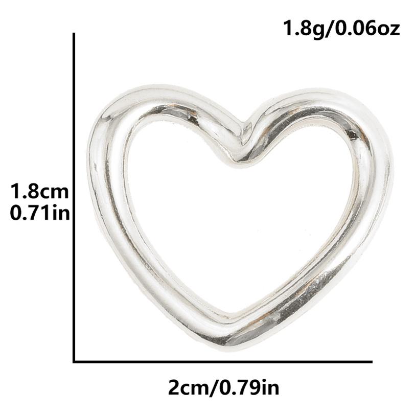 6pc Sweet Love Pendant Real Gold Plated Stainless Steel Heart Charms For Jewelry Making Supplies DIY Keychain Pendant Charm Bulk
