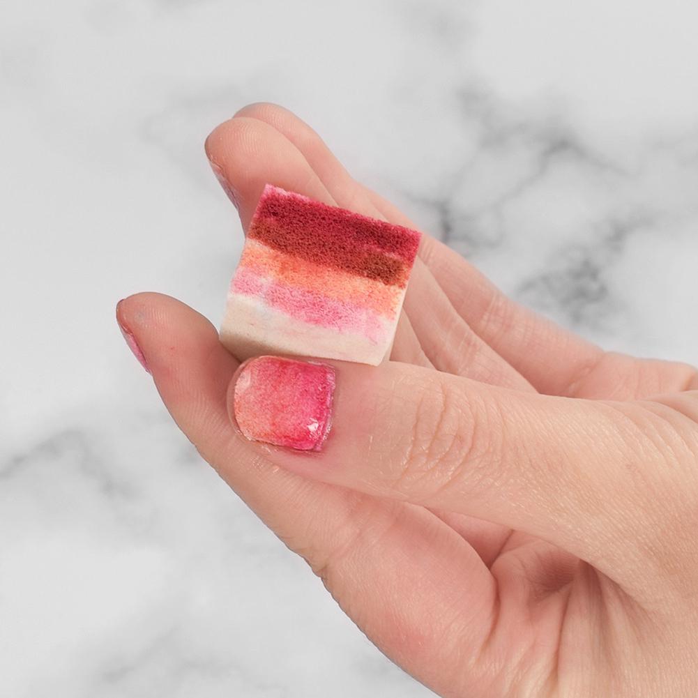 Blueberry Wonderfu Ladys Coloring Gradient Soft Sponge Stampers 50Pcs Manicure Disposable Tools
