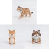 Wooden Tiger Car Ornament With Modern Minimalist Design For Office Decor
