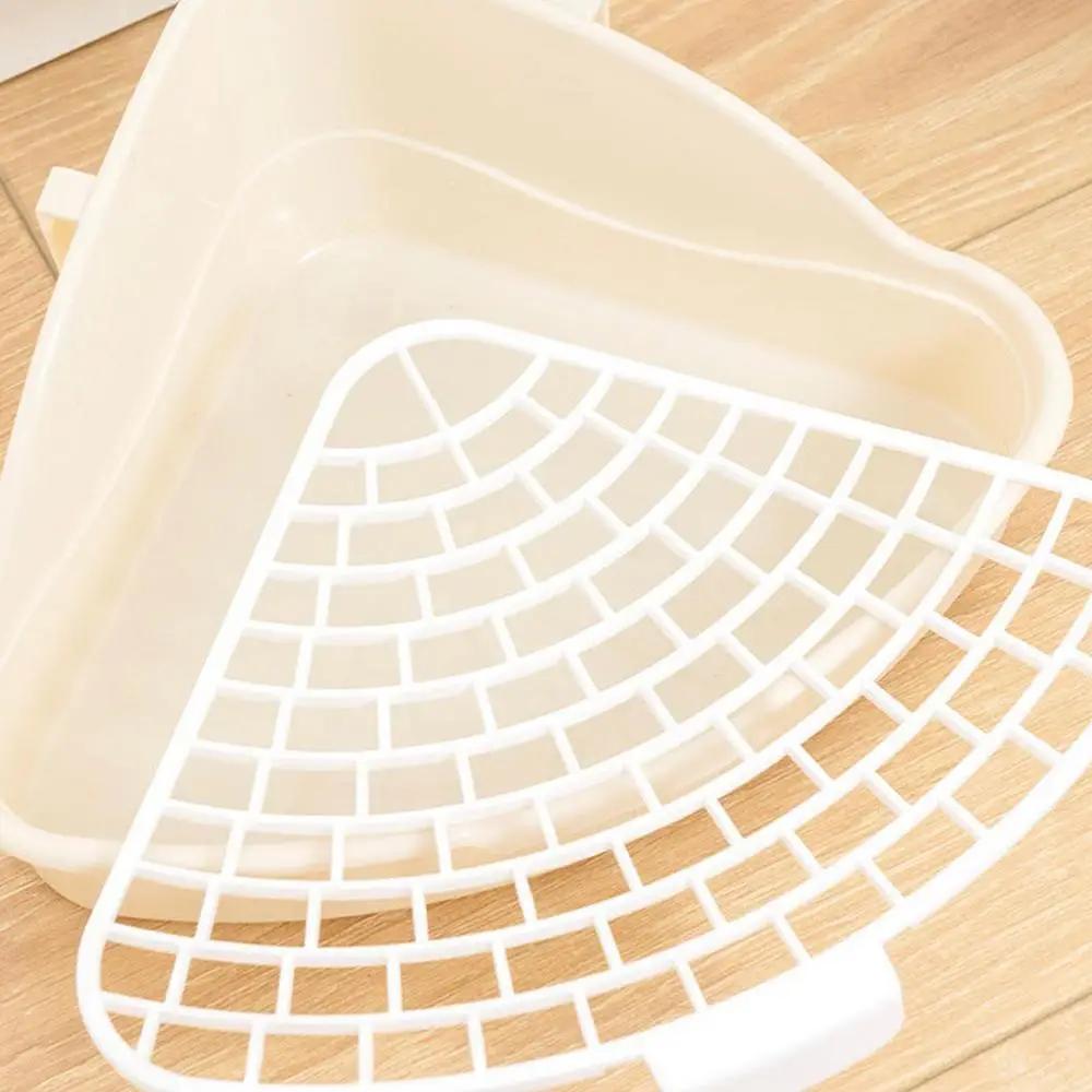 Nice Triangle Animal Pet Cat Rat Rabbit Pee Potty Trainer Litter Tray Toilet Corner For Small Pet Guinea Pig Toilet Litter Box