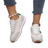 Autumn and winter new large size fashion casual temperament flat bottom lace-up color matching outside casual shoes women