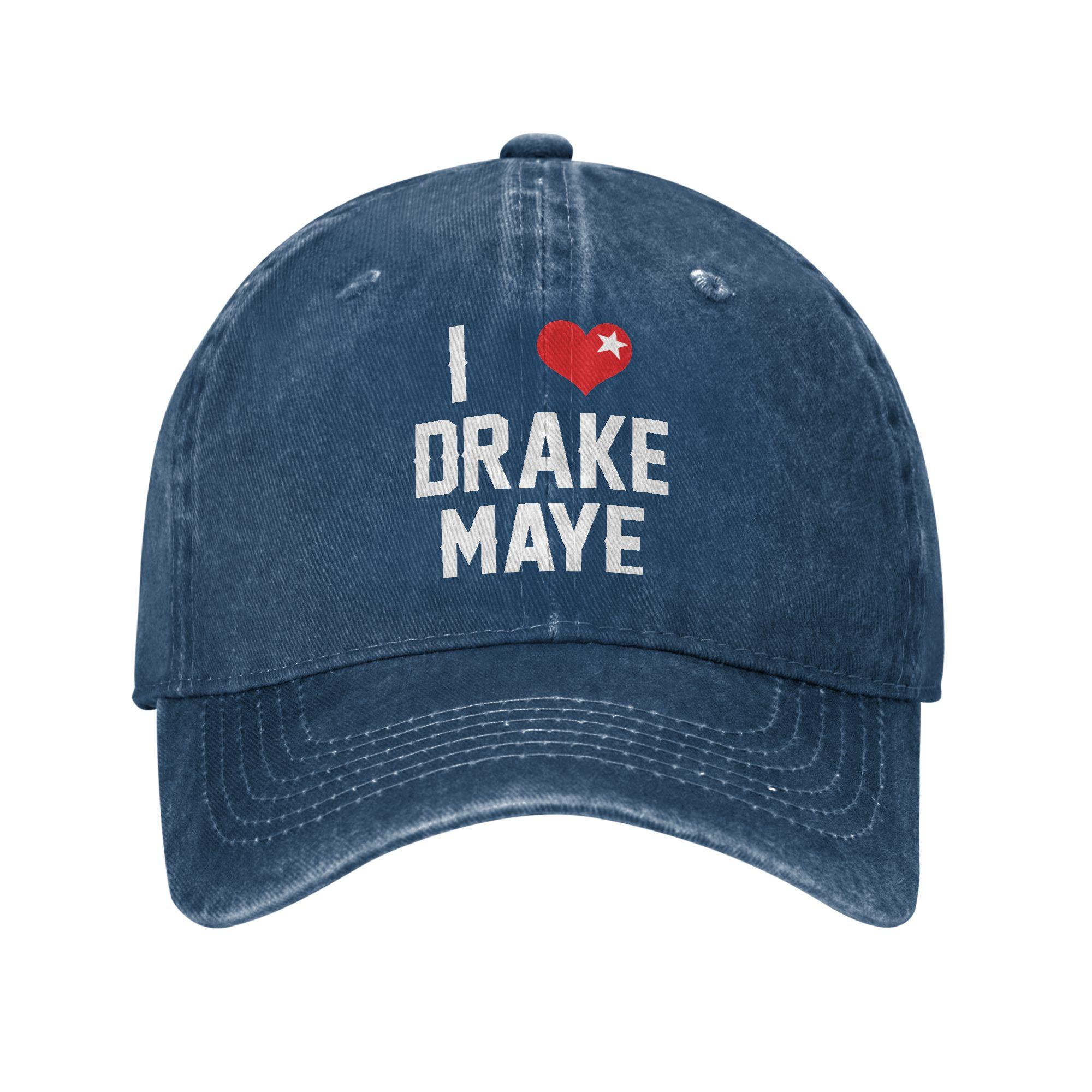 

Summer I Heart Drake Maye Football Fan Baseball Cap Sun Dropshipping Design Male Fitted Retro Outdoor Sports Baseball Caps One Size