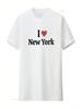 I Heart New York Heavy Cotton T Shirt  Gen Z Clothing United States Merch Funny USA S Love Birthday Vintage Washed Unisex