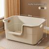 Extra-Large Splash-Proof Semi-Enclosed Cat Litter Box for Maine Coons