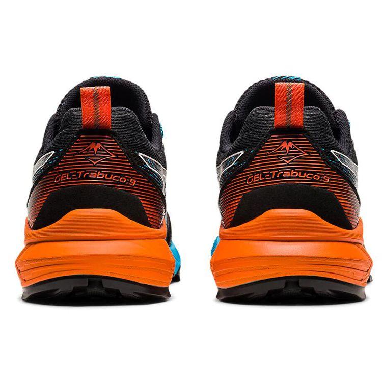 Asics Scarpe da Ginnastica da Uomo Gel Trabuco 9 Nero Blu Arancio Bianco 1011B030-002