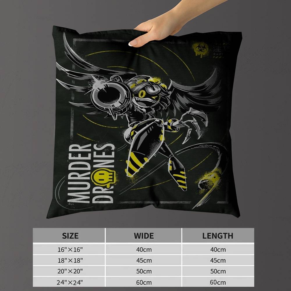 M-Murder D-Drones Decorative Room Aesthetics Pillow Case Home Decor Bedroom Sofa Bed Couch Pillow Cover 45X45